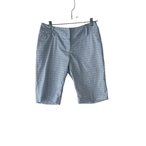 Adidas Women's Size 4 Plaid Golfing Chino Bermuda‎ Shorts - Picture 1 of 9
